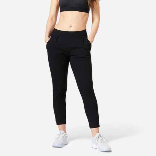 
      Pantalon Jogging Carotte Fitness Femme - 120 noir
  