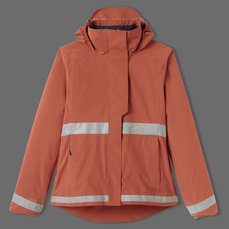 VESTE PLUIE CHAUDE VELO VILLE VISIBILITE NUIT 540 FEMME TERRA COTTA