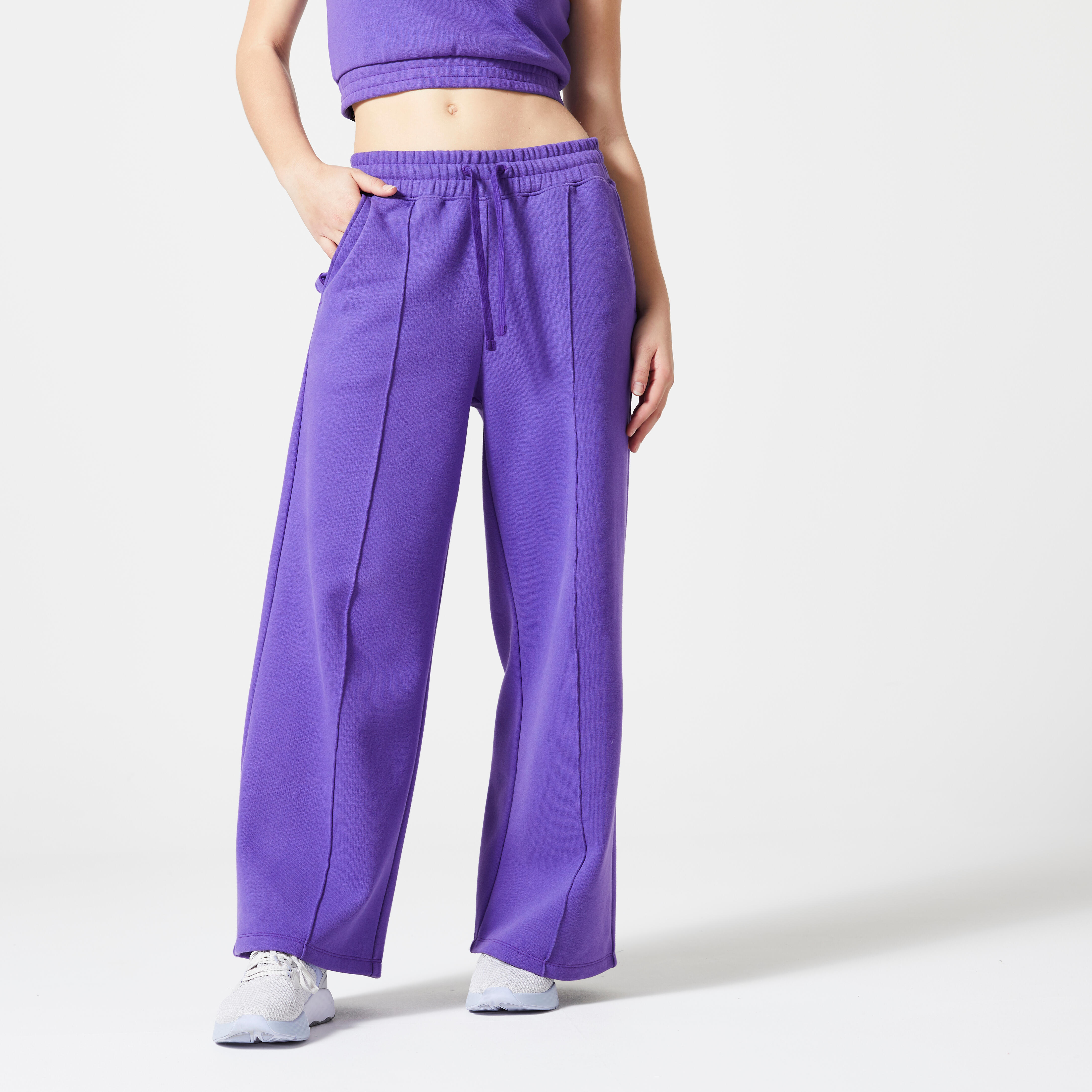 Pantalon de sport femme – Essentials 500 violet - Violet neon - Domyos -  Décathlon