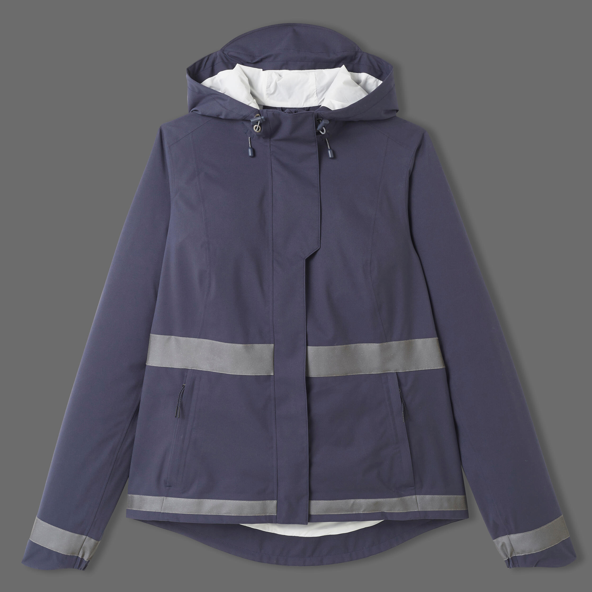 FIETSREGENJAS VOOR DAMES 540 STAD ZICHTBAARHEID 'S NACHTS MARINEBLAUW 14/19