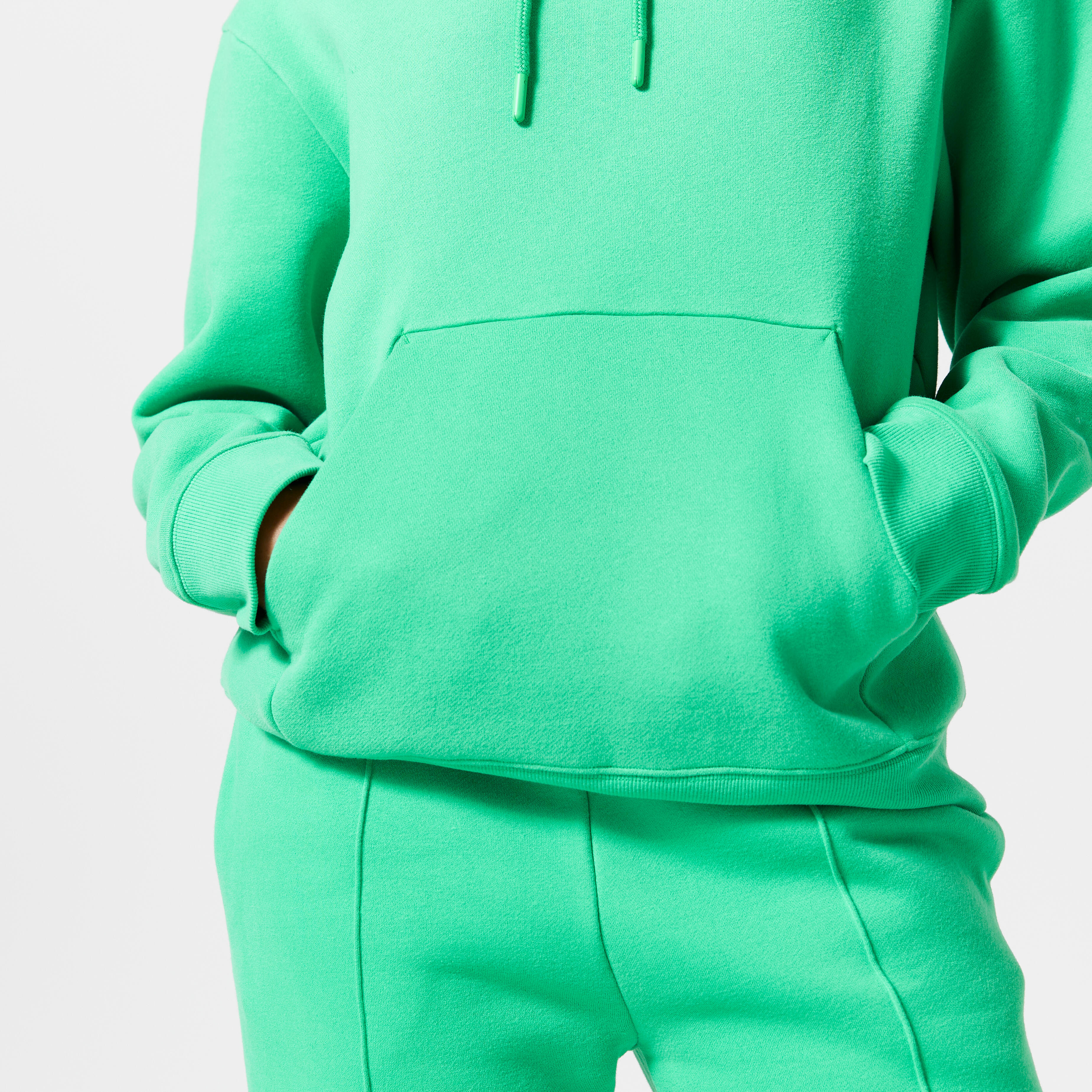 Women's Sweatshirt With Hood For Gym 500- Green