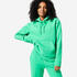 Women's Sweatshirt With Hood For Gym 500- Green