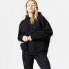 Sudadera Fitness 520 Mujer Negro Capucha Oversized