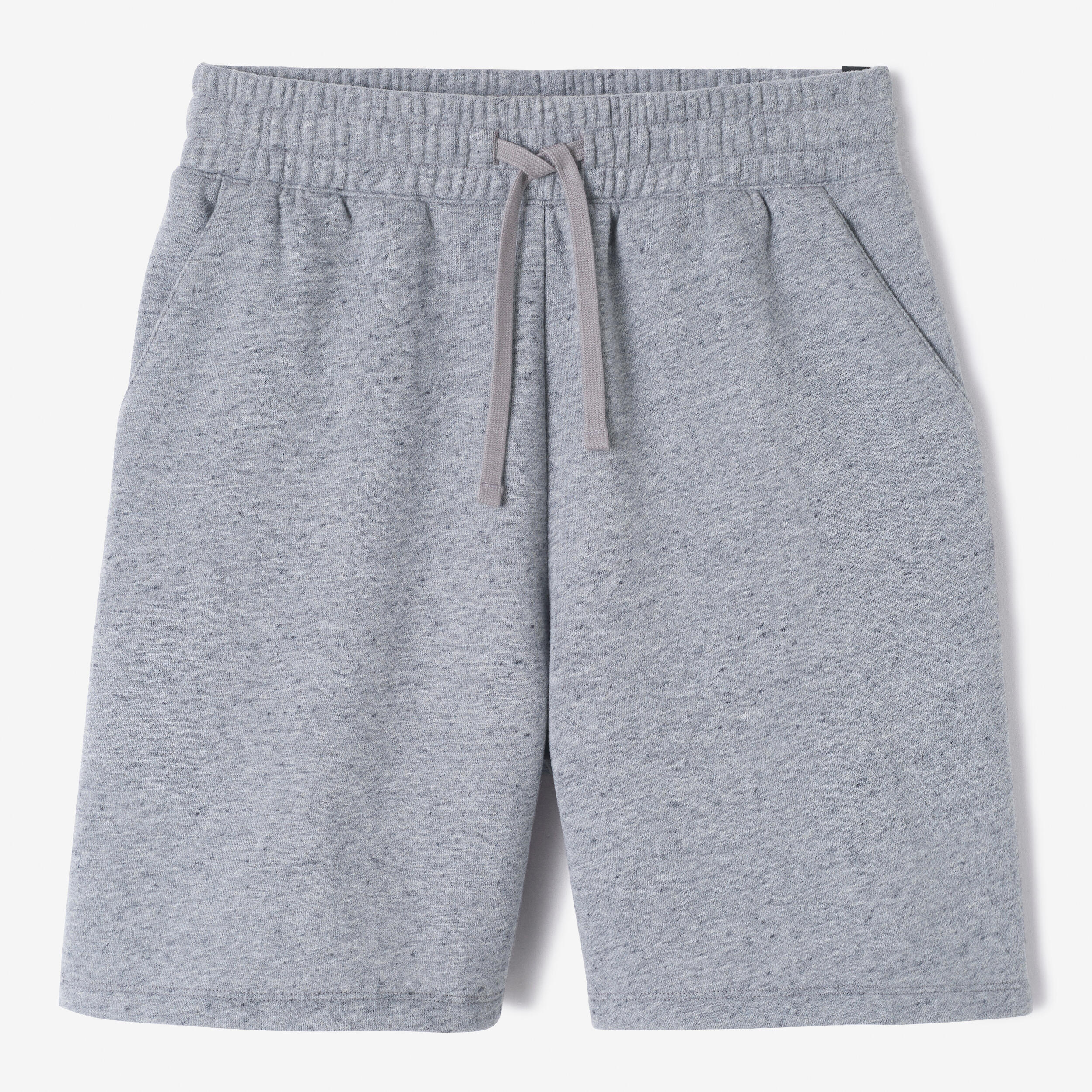 Short fitness molleton femme - 520 gris chiné 6/7