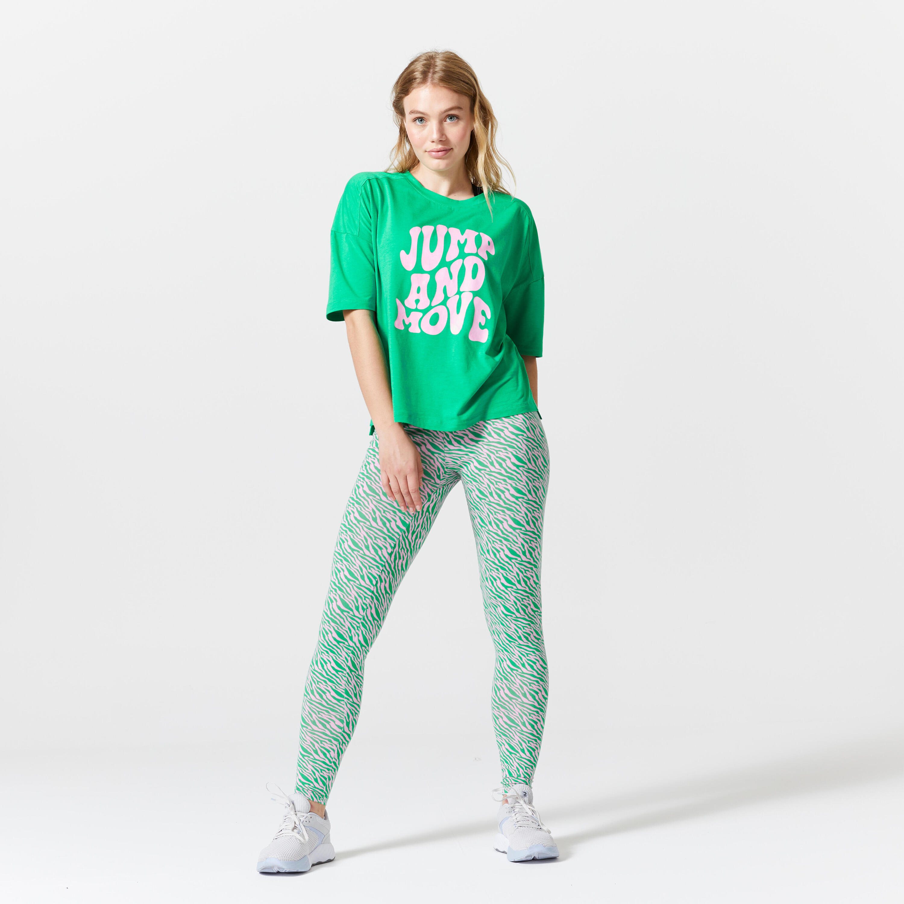 Leggings Damen Slim - 500 Fit+ grün 2/6