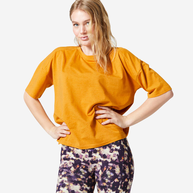 T-Shirt Damen Loose - 520 gelb 