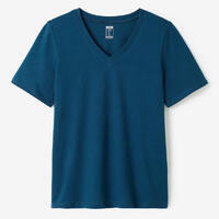 Plava ženska majica s V-izrezom 500