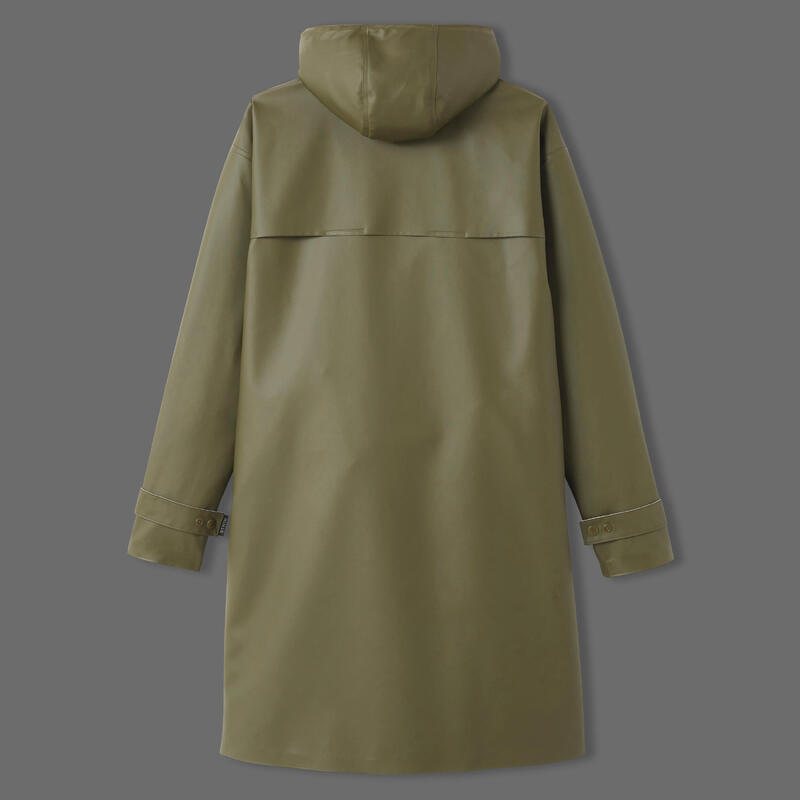 Parka impermeable vélo ville unisexe - kaki