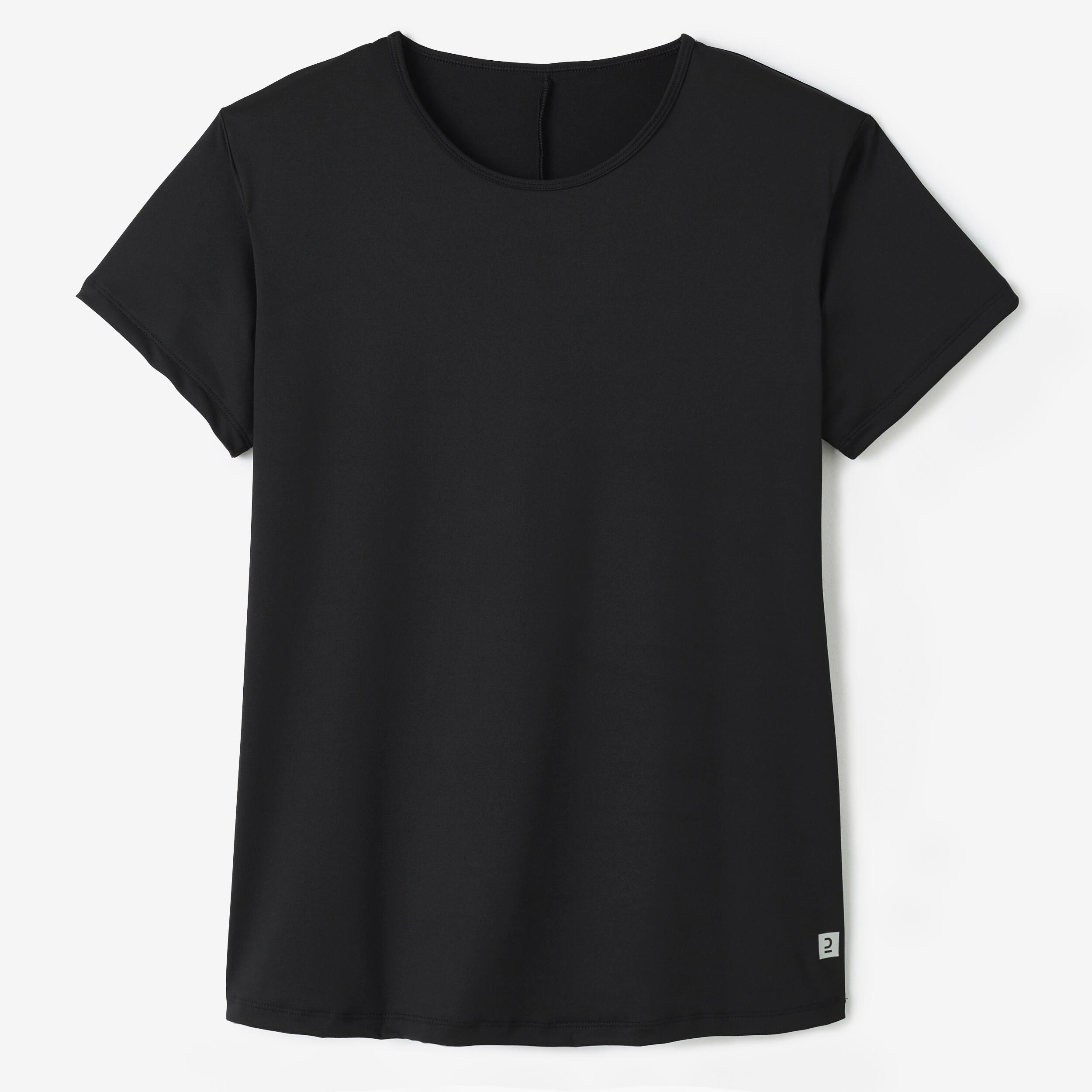 T-Shirt de Fitness Mulher Preto 7/15