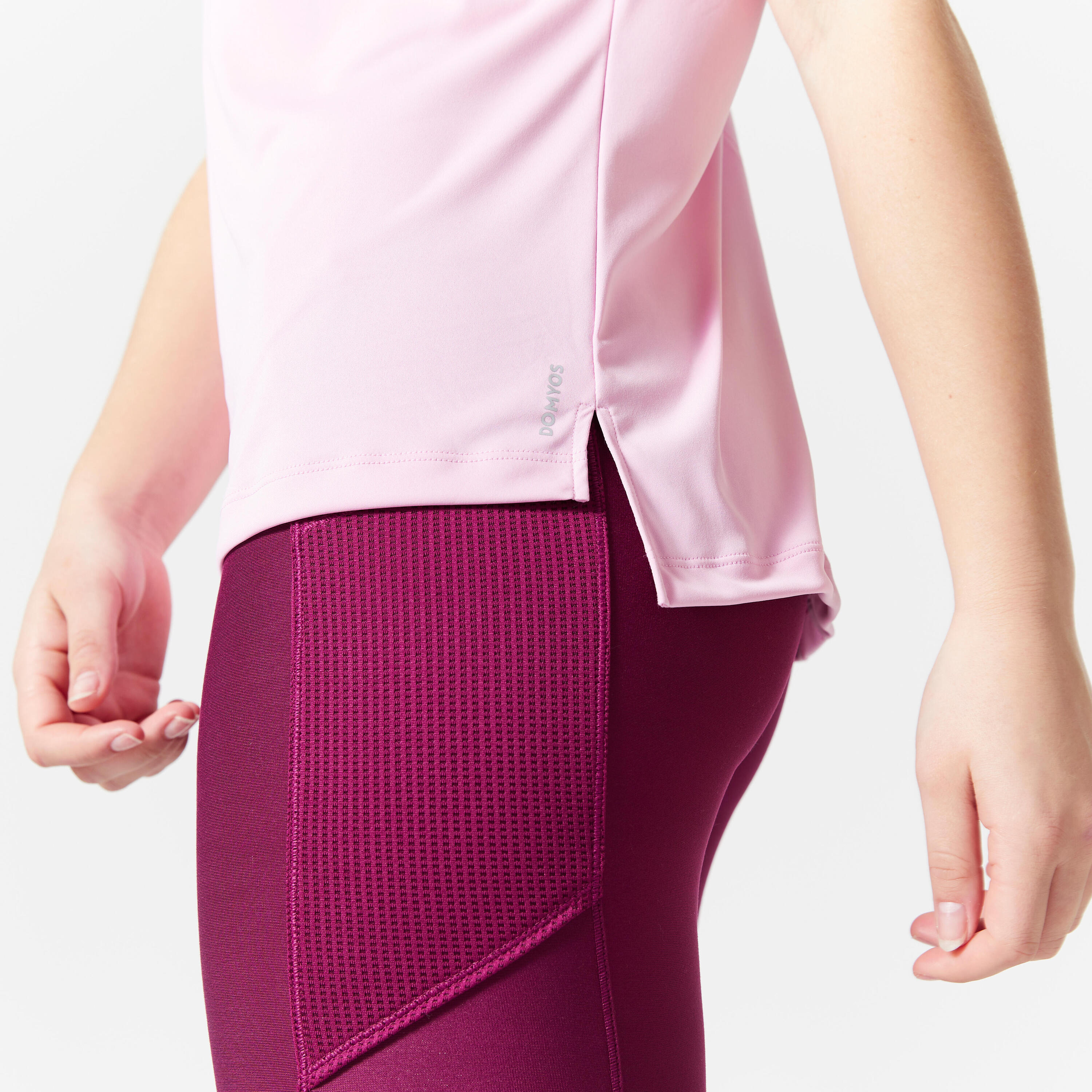 Women's Short-Sleeved Cardio Fitness T-Shirt - Light Pink 5/6