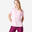 T-Shirt de Fitness Mulher 120 Rosa Claro