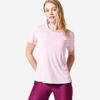 T-shirt de Fitness Mulher 120 Rosa Claro
