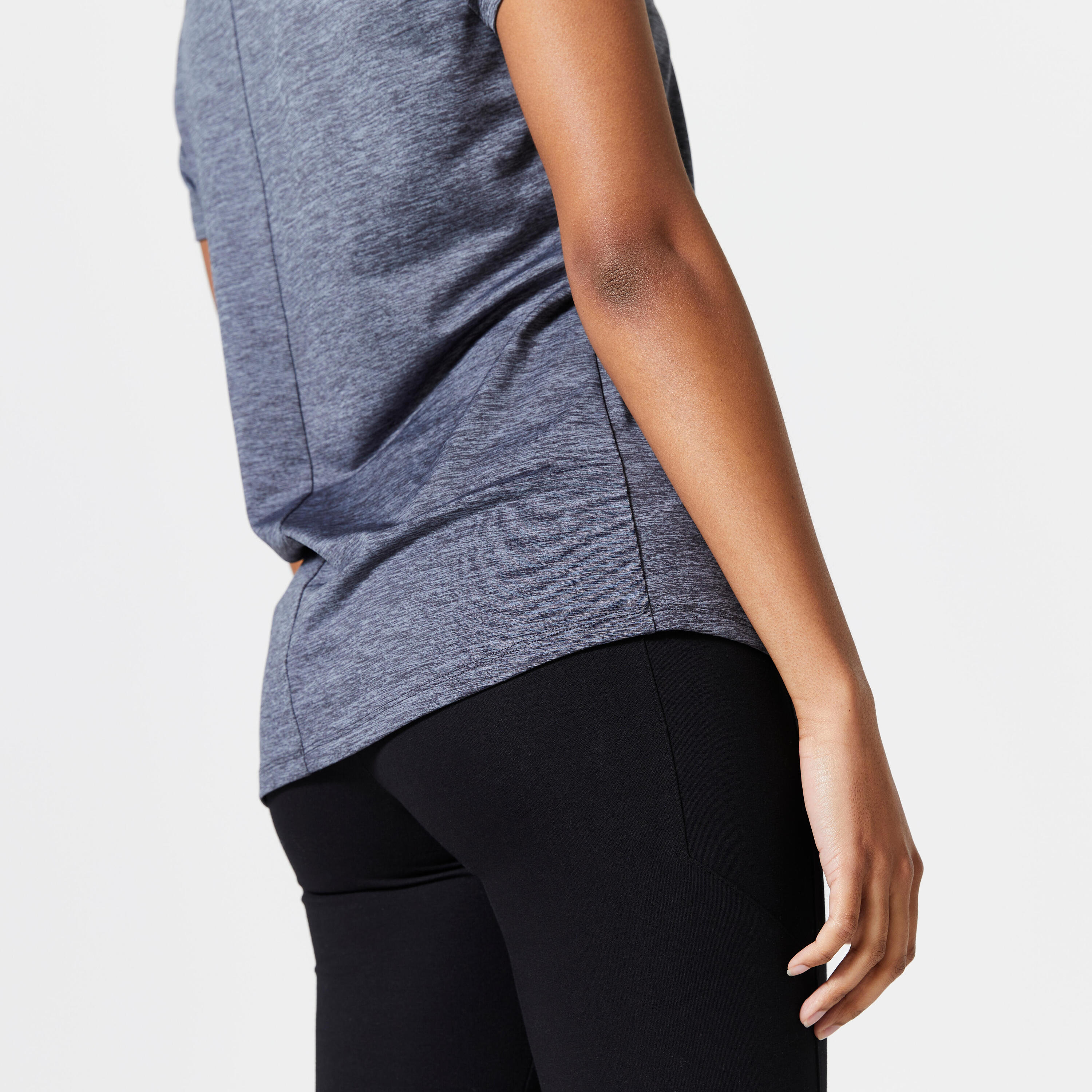 T-Shirt de Fitness Mulher Cinzento Mesclado 22/30