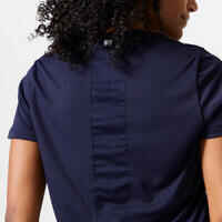 Women's Short-Sleeved Cardio Fitness T-Shirt - Navy Blue