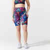 Women's High-Waisted Fitness Cardio Cycling Shorts - Print