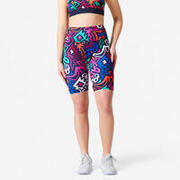 Mallas Ciclistas Fitness Cardio Mujer Estampado Talle Alto