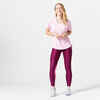 Women's phone pocket fitness high-waisted leggings, raspberry