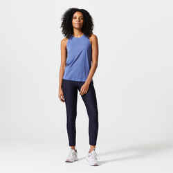 Γυναικείο αμάνικο μπλουζάκι σε ίσια γραμμή για cardio fitness - Μπλε