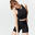 Women's Fitness Fitted Cropped Tank Top - Black