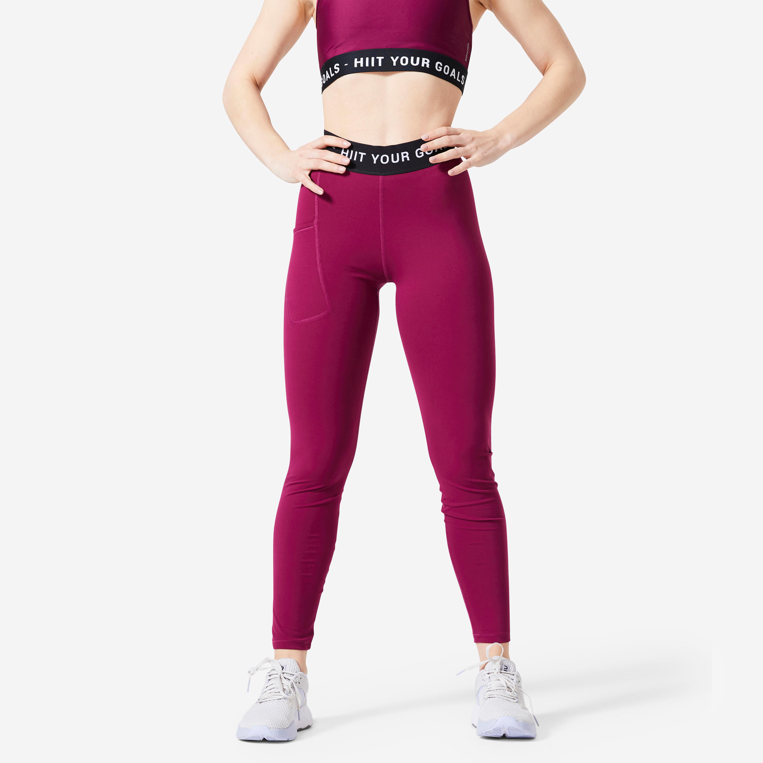 Women's Cardio Training Comfortable and Soft Long Leggings - Beet 1/6