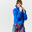 Cropped sweater met capuchon voor cardiofitness indigoblauw
