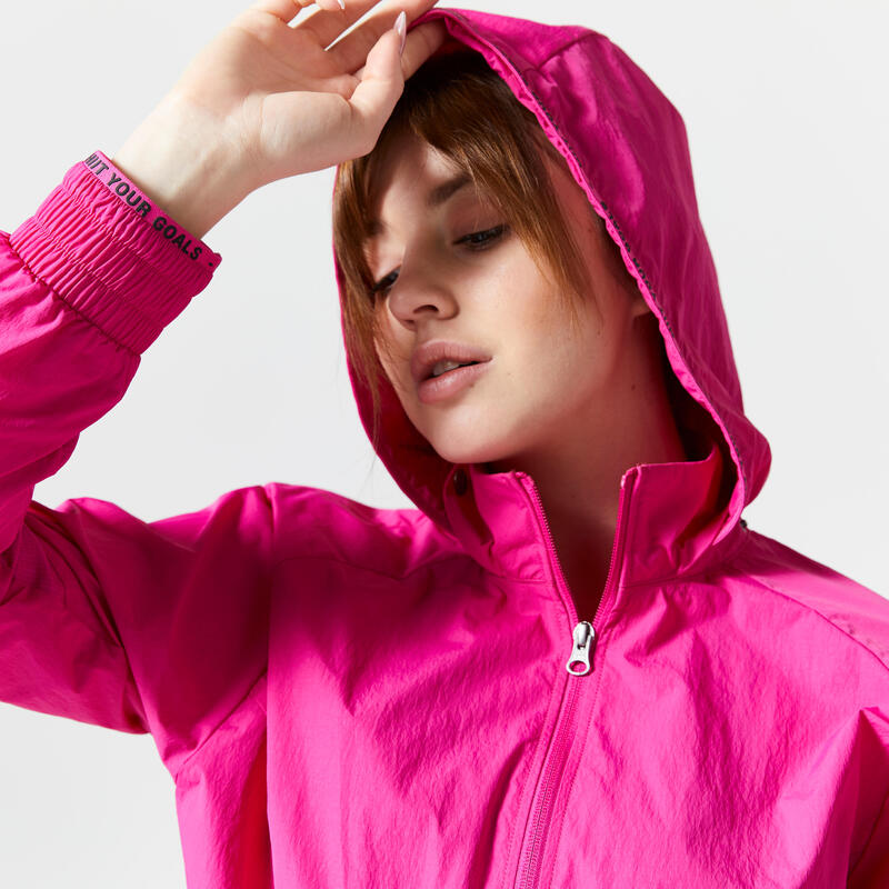 Veste à capuche Fitness Cardio Femme Rose