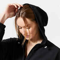 Loose Hooded Fitness Jacket - Black