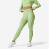 Fitnesslegging hoge taille smartphonezak naadloos groen