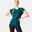 Camiseta Holgada Cardio Training Mujer Verde Corte Láser