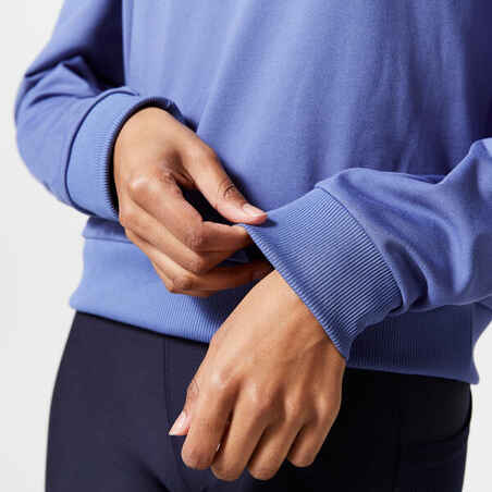 Trumpas kūno rengybos ir kardiotreniruočių ilgarankovis džemperis, mėlynas