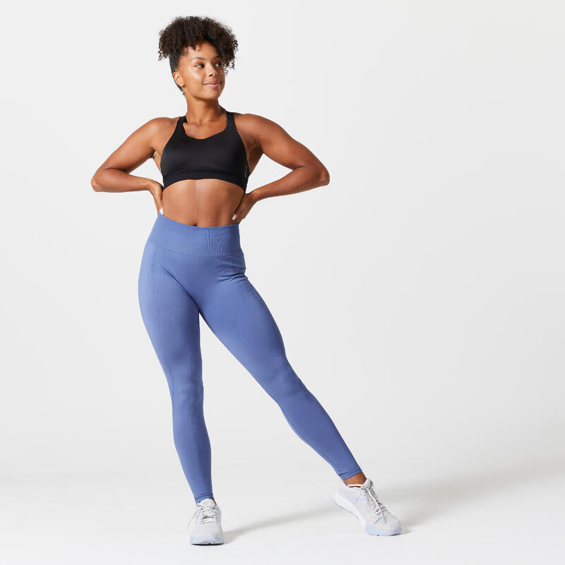 Legging Seamless Effet Push Up Femme Bleu