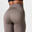 Mallas Leggings efecto push up sin costuras Mujer Domyos gris