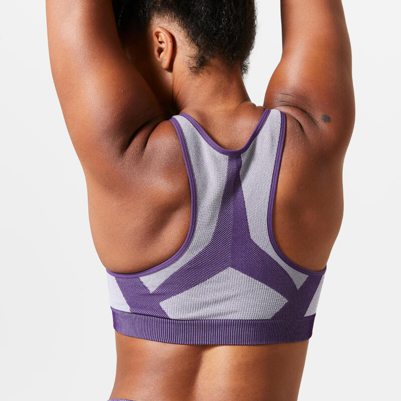 Brassière Fitness Seamless maintien modéré 560 Violet Aubergine