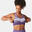 Sujetador-Top Fitness Mujer 560 Violeta Berenjena Sin Costuras Sujeción Moderada