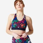 Sujetador-Top Fitness 500 Estampado Sujeción Moderada