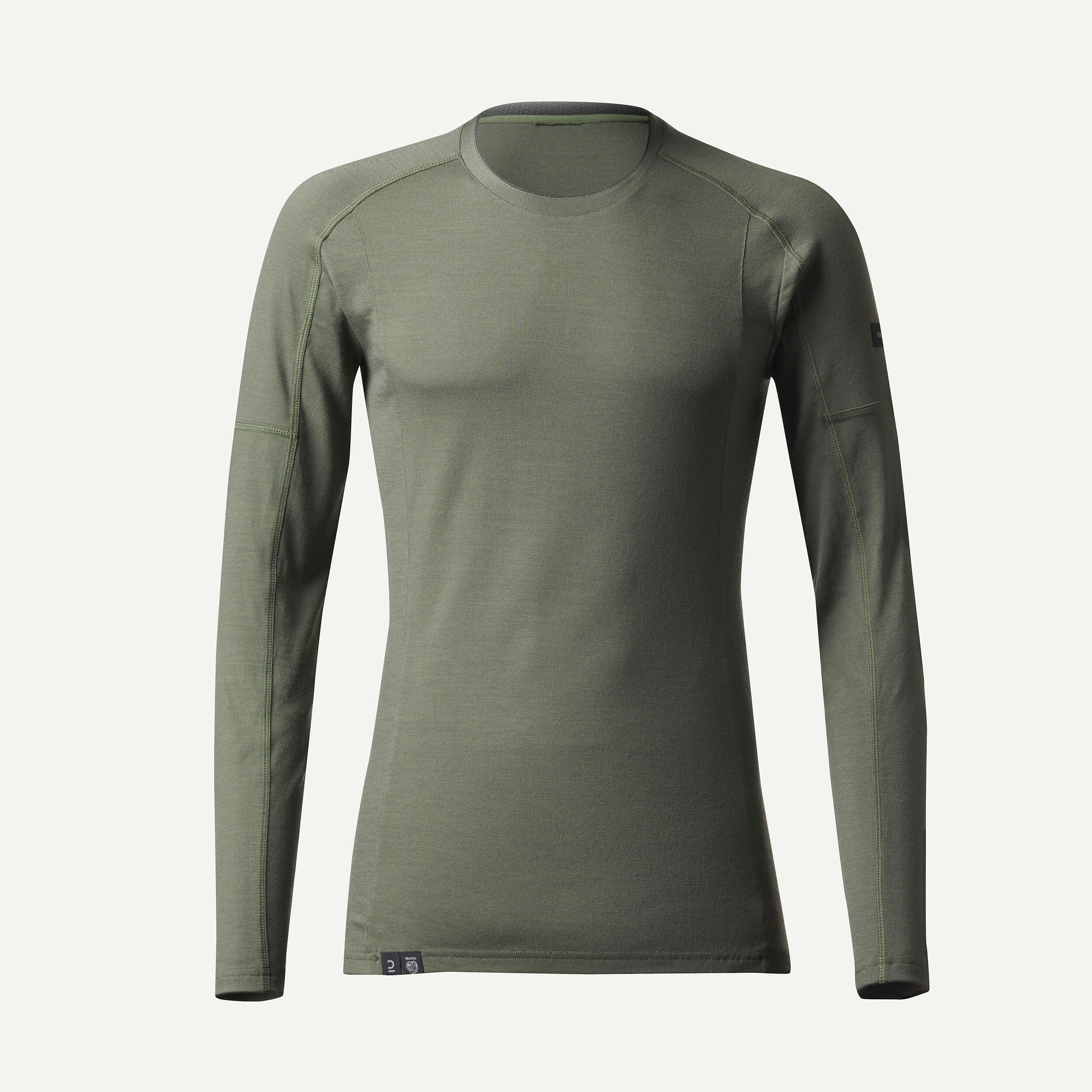 Pánské turistické merino tričko s dlouhým rukávem MT 500 6/7