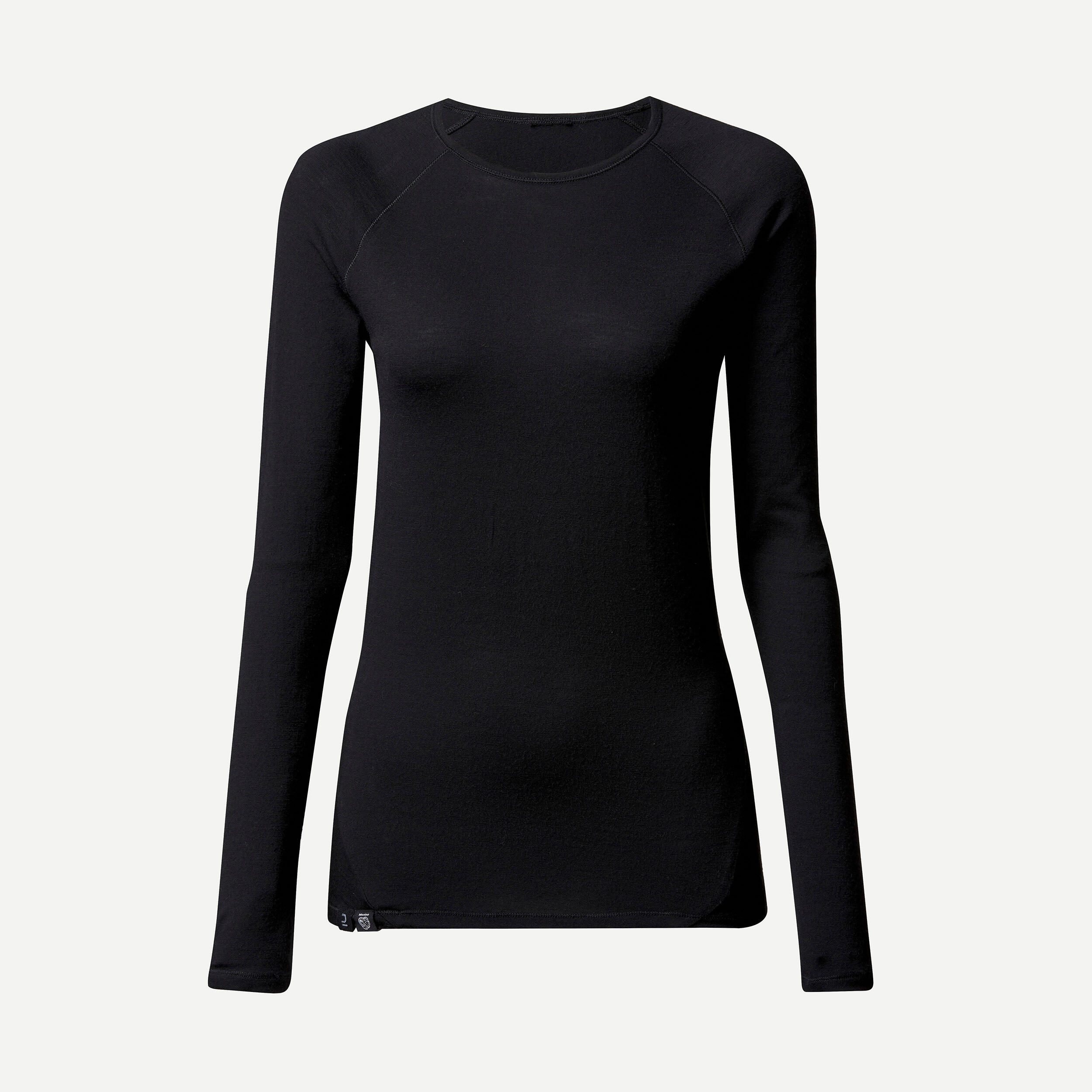 Women's Merino Wool Hiking Shirt - MT 500 - Black - Forclaz - Decathlon