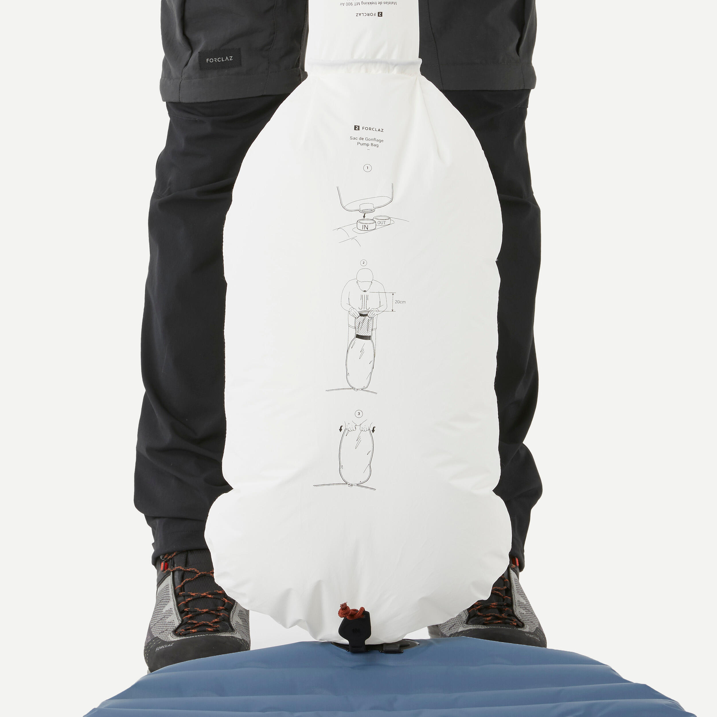 Tweedehands - Luchtbed voor trekking MT900 Air L 180 x 56 cm 1 persoon 6/7