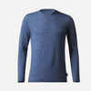 Backpackingshirt Herren langarm Merino - Travel 500 blau