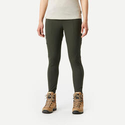 Legging de trekking résistant femme, Travel 500 marron