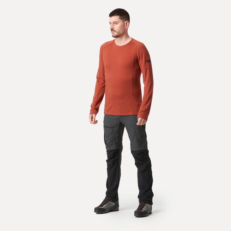 T-shirt en laine mérinos manche longue homme - MT500