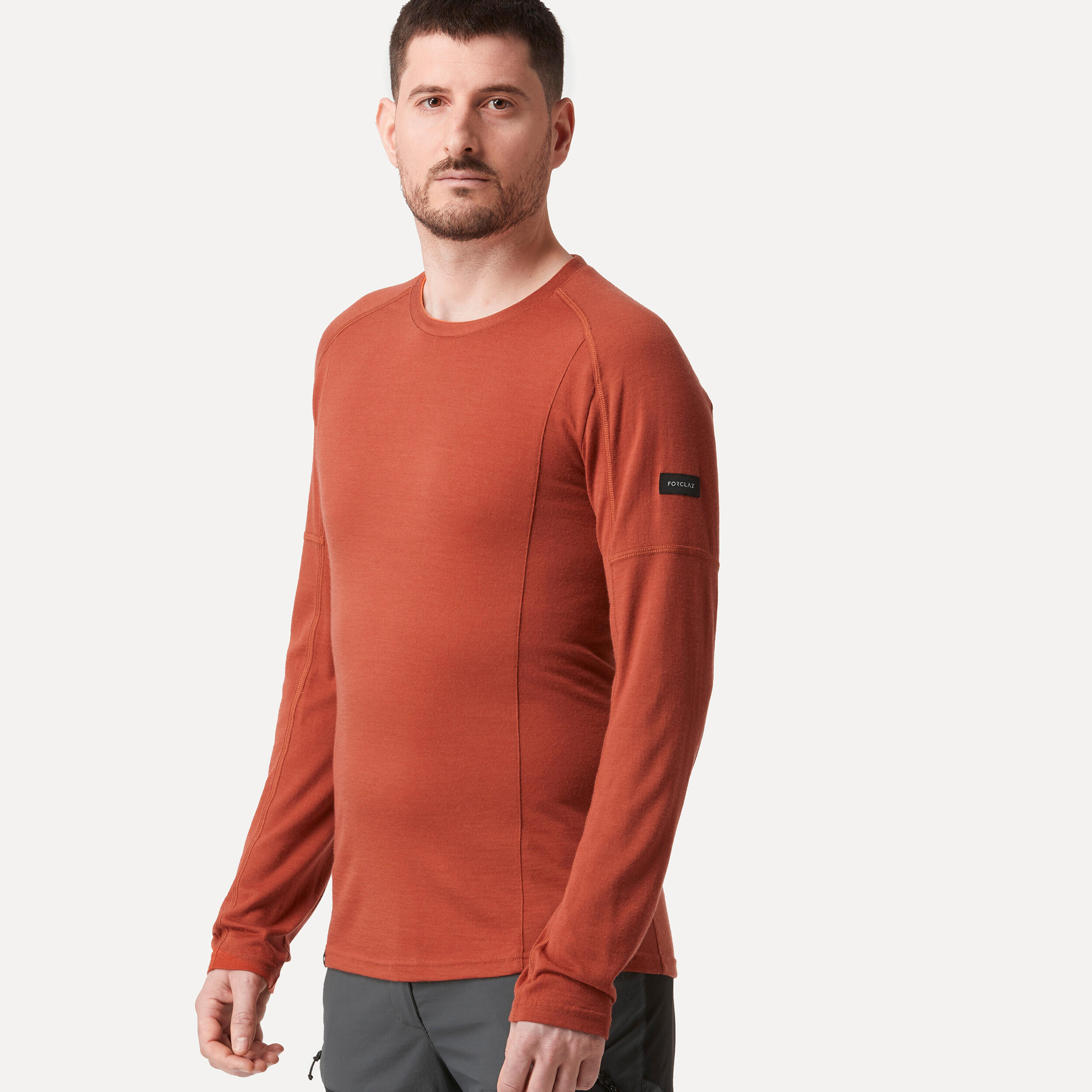 Men's Long-sleeve T-shirt Merino Wool  MT500 6/8