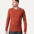 Men Long-sleeve Merino Wool T-shirt - MT500 Sepia