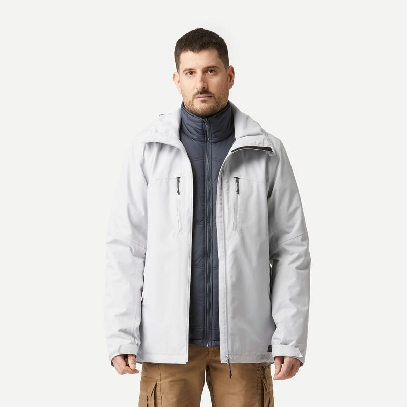Men’s 3-in-1 waterproof hiking jacket - SH500 Mountain -10°C