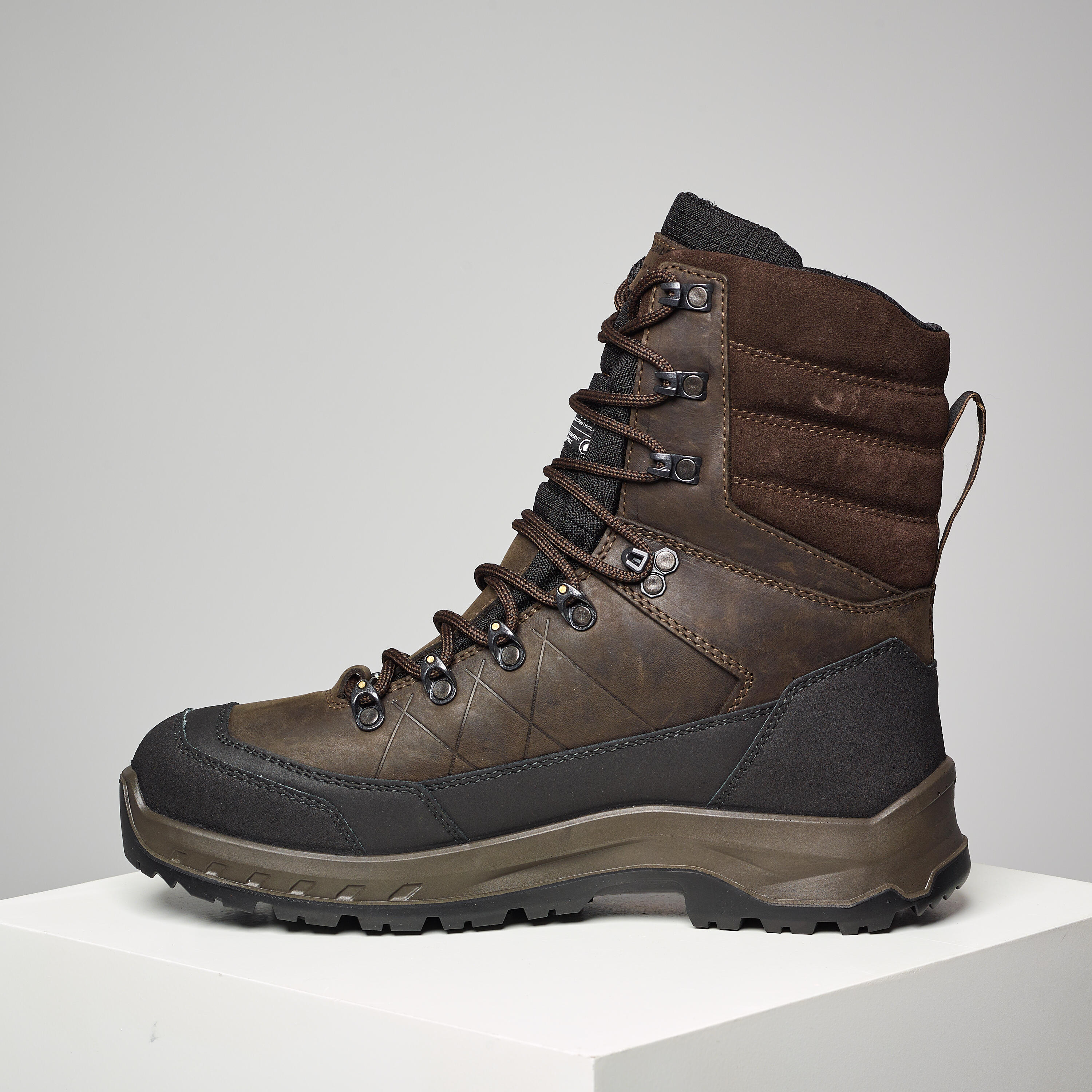 Botas Caza Solognac Crosshunt 540 Adulto Marrón Piel Cálidas Impermeables 9/11