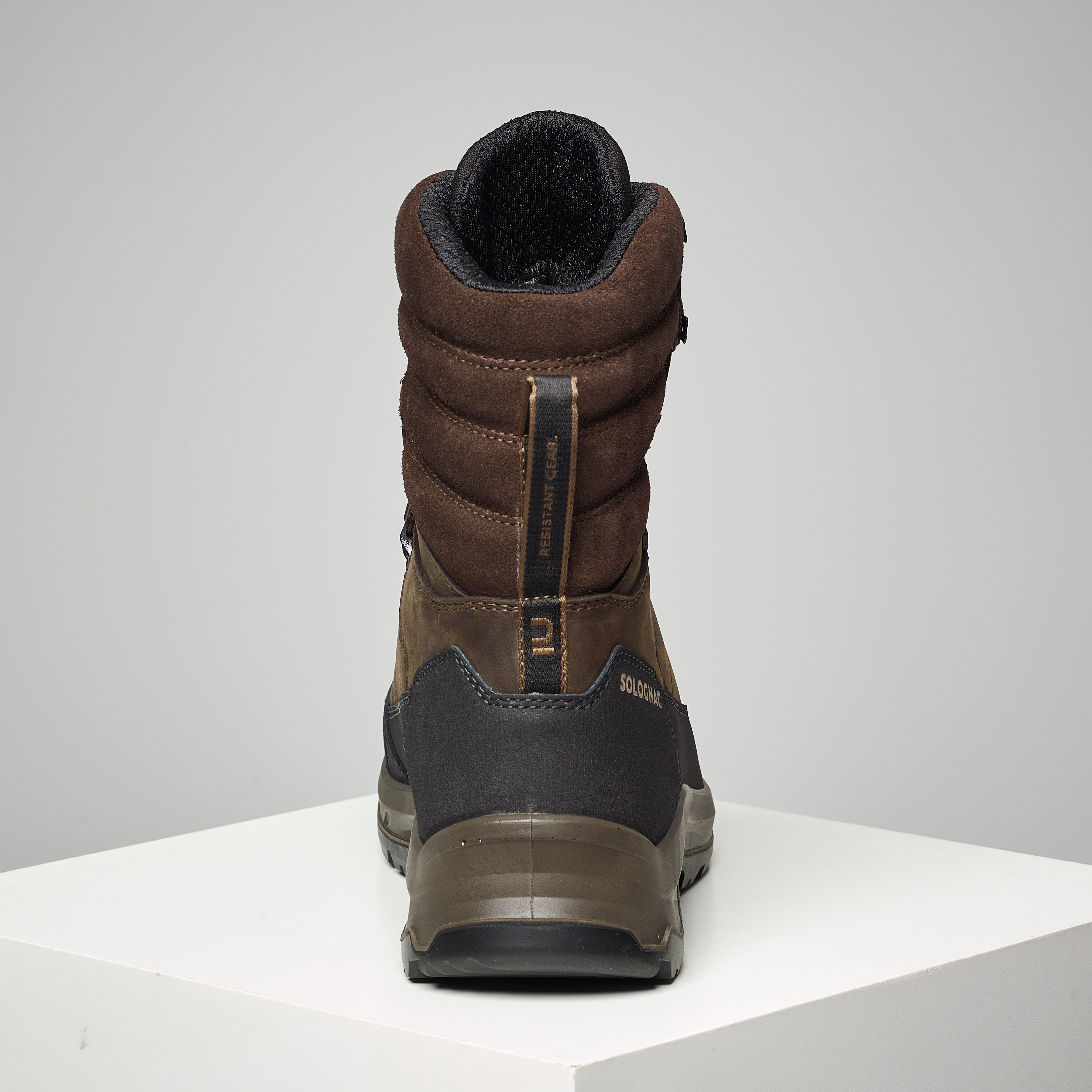 Mens leather top shooting boots