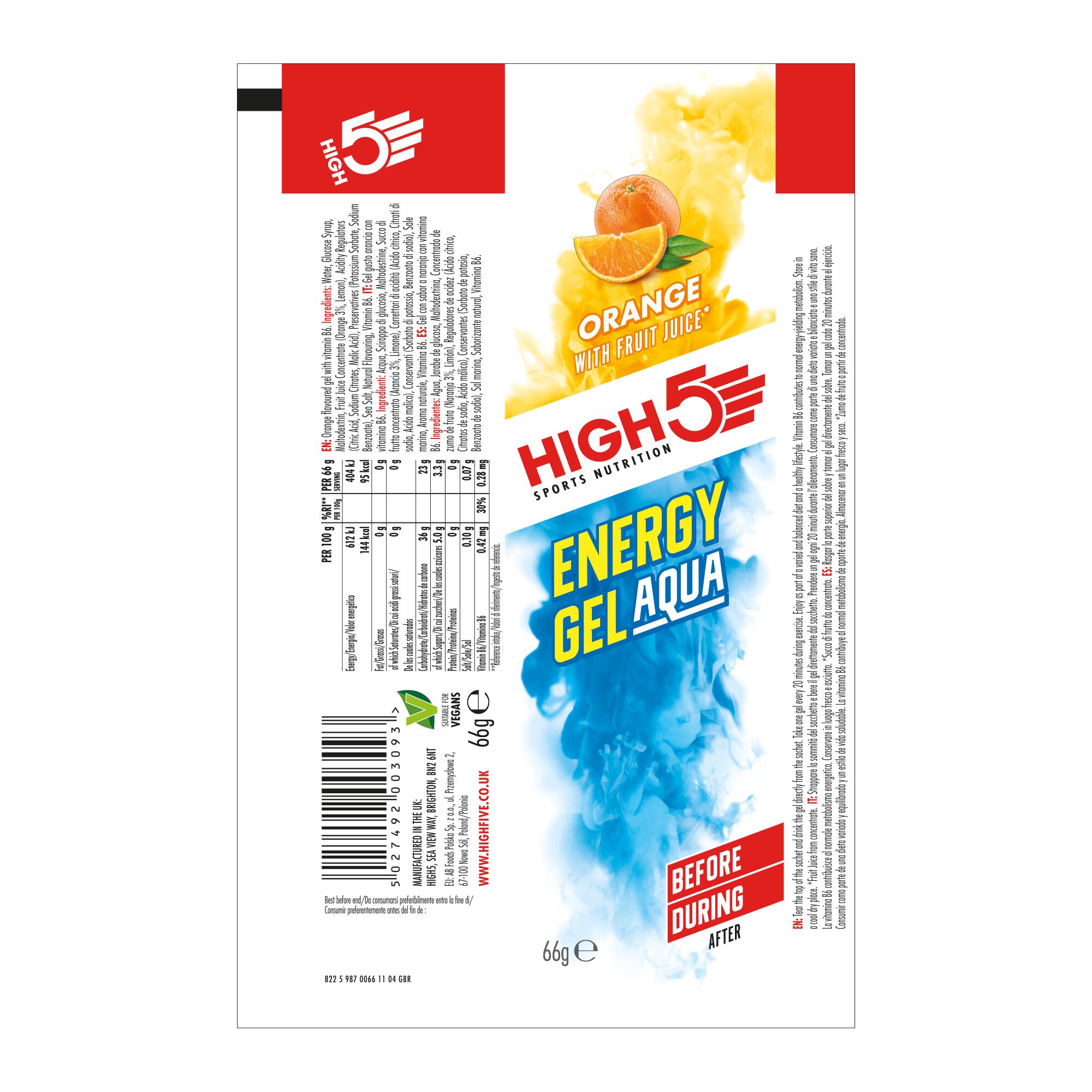 Energy Gel Acqua Orange - 66g single Gel 5/5