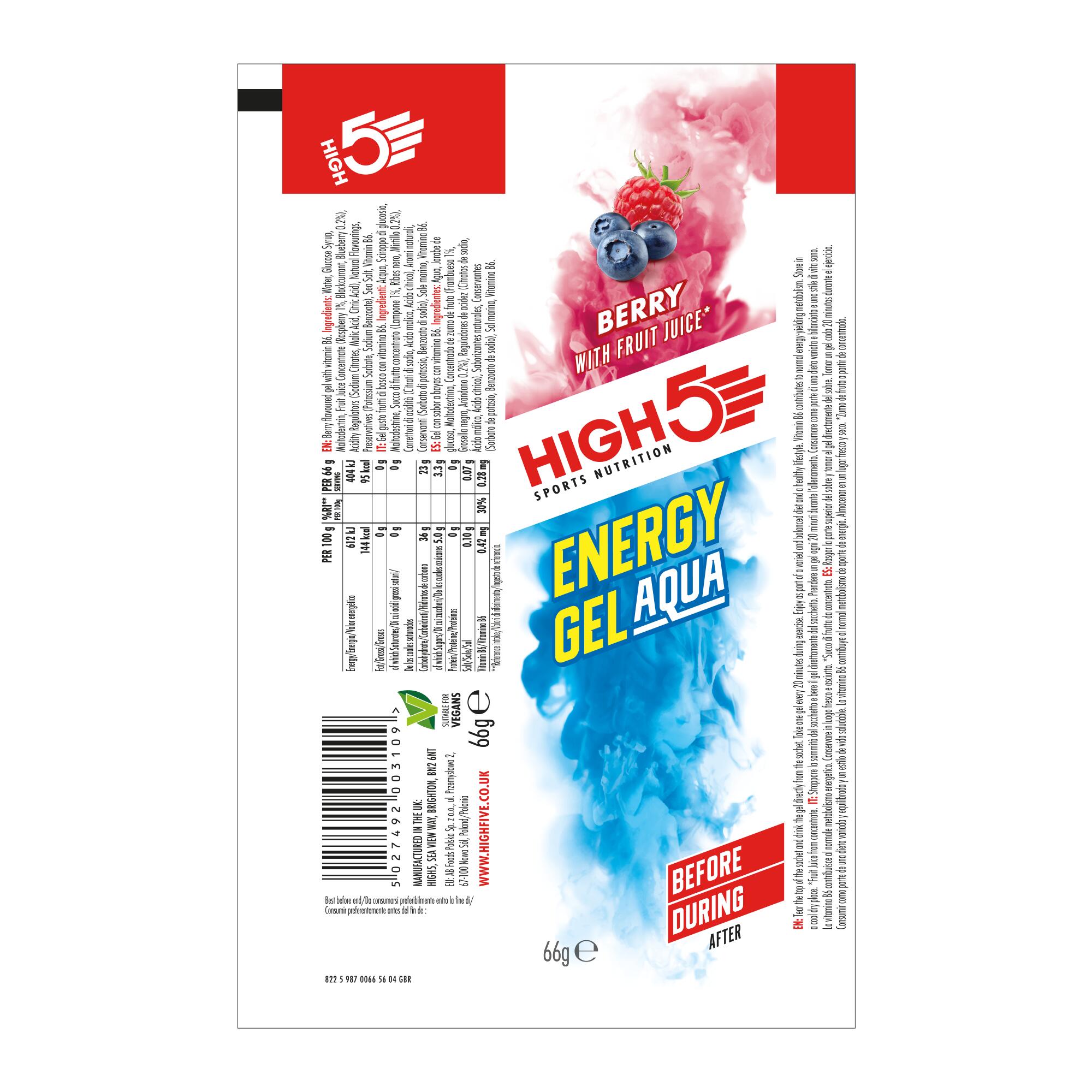 Energy Gel Acqua Berry - 66g single Gel 5/5