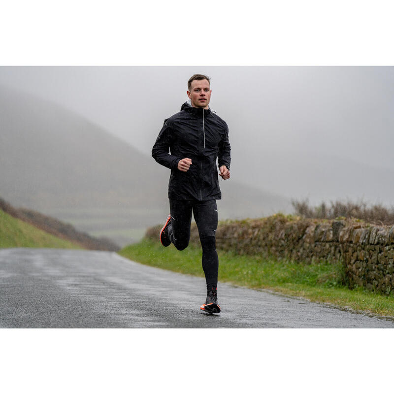 Leggings idrorepellenti running uomo KIPRUN WARM & RAIN neri