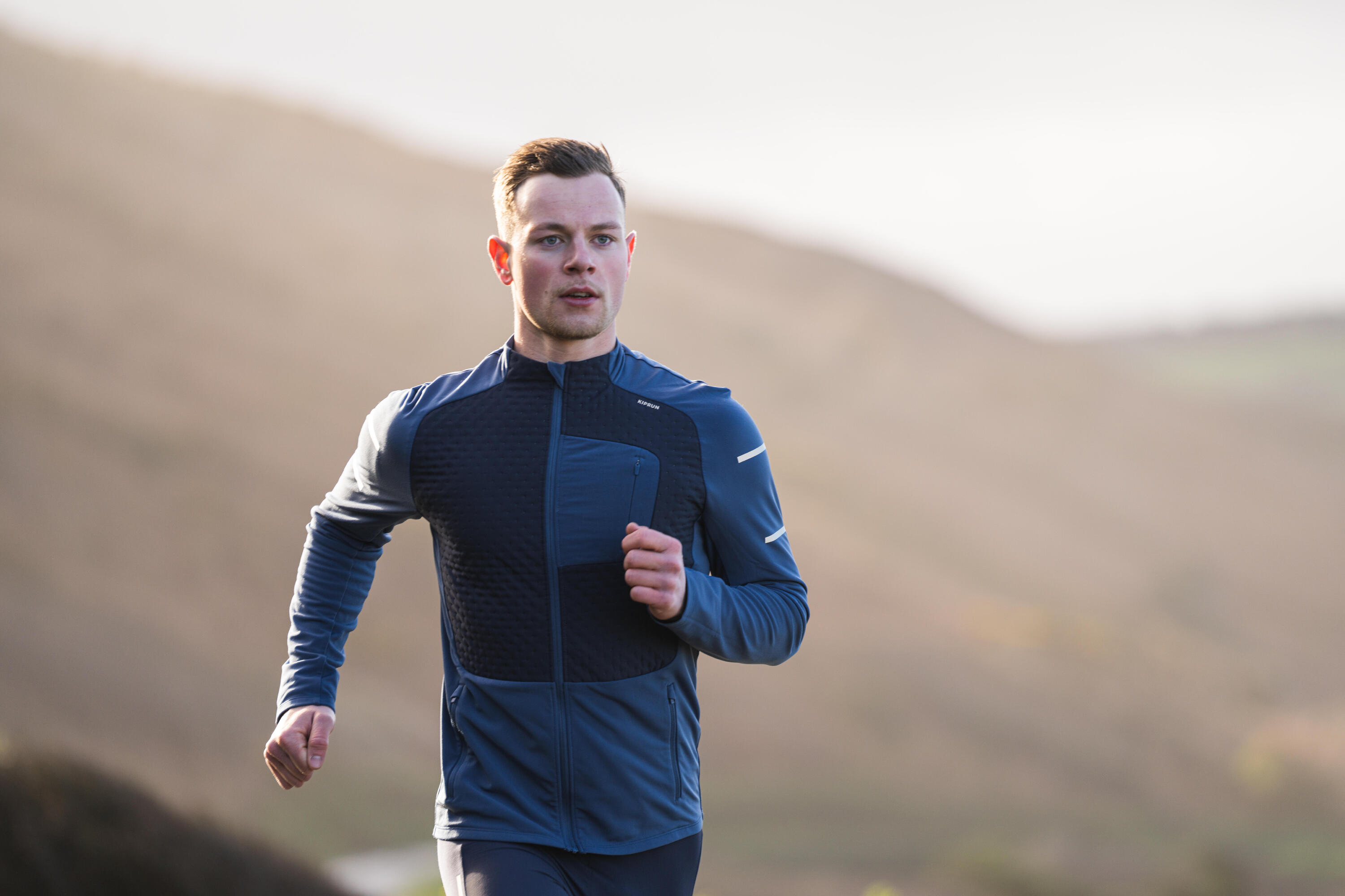 Laufjacke Herren - Run 900 Warm blau 9/13